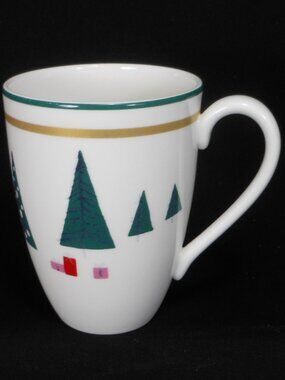Kate Spade Lenox Arbor Village Red colorful Christmas mug